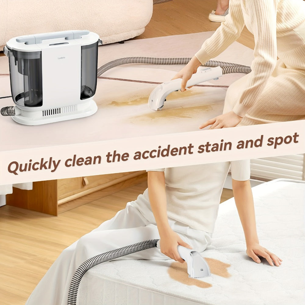 Lydsto Portable Carpet Cleaner 2-in-1 Wash & Dry | 12KPa Suction Fabric Shampooer with Self-Cleaning, 2000ml Tank, Dual Brush Heads ¨C Deep Cleans Sofa, Car Seat & Upholstery