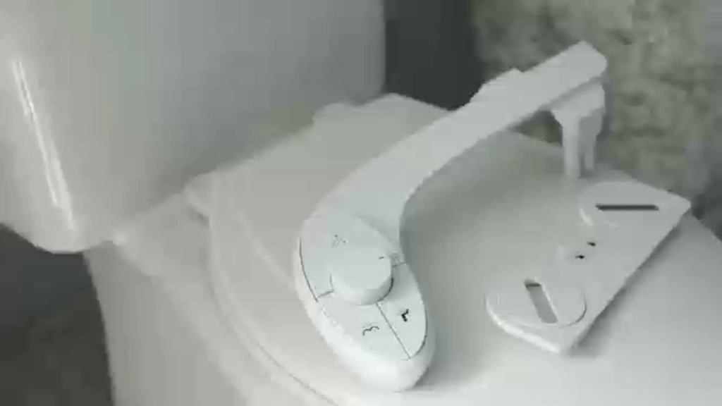 Ultra-Slim Non-Electric Bidet Attachment for Toilet, Self-Cleaning Dual Retractable Nozzles, Adjustable Water Pressure, Fresh Water Sprayer, US Standard, Easy Install