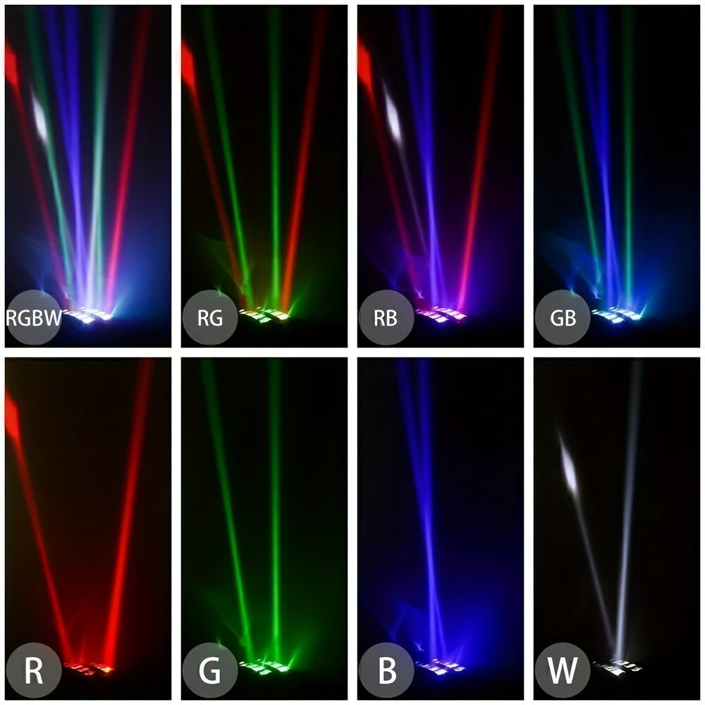 LED Spider Moving Head Stage Light 8x3W DJ Disco Party Light Sound Activated DMX-512 Control Beam Shaking Head Spider Lamp for Club Bar Wedding Carnival Festival Live Show