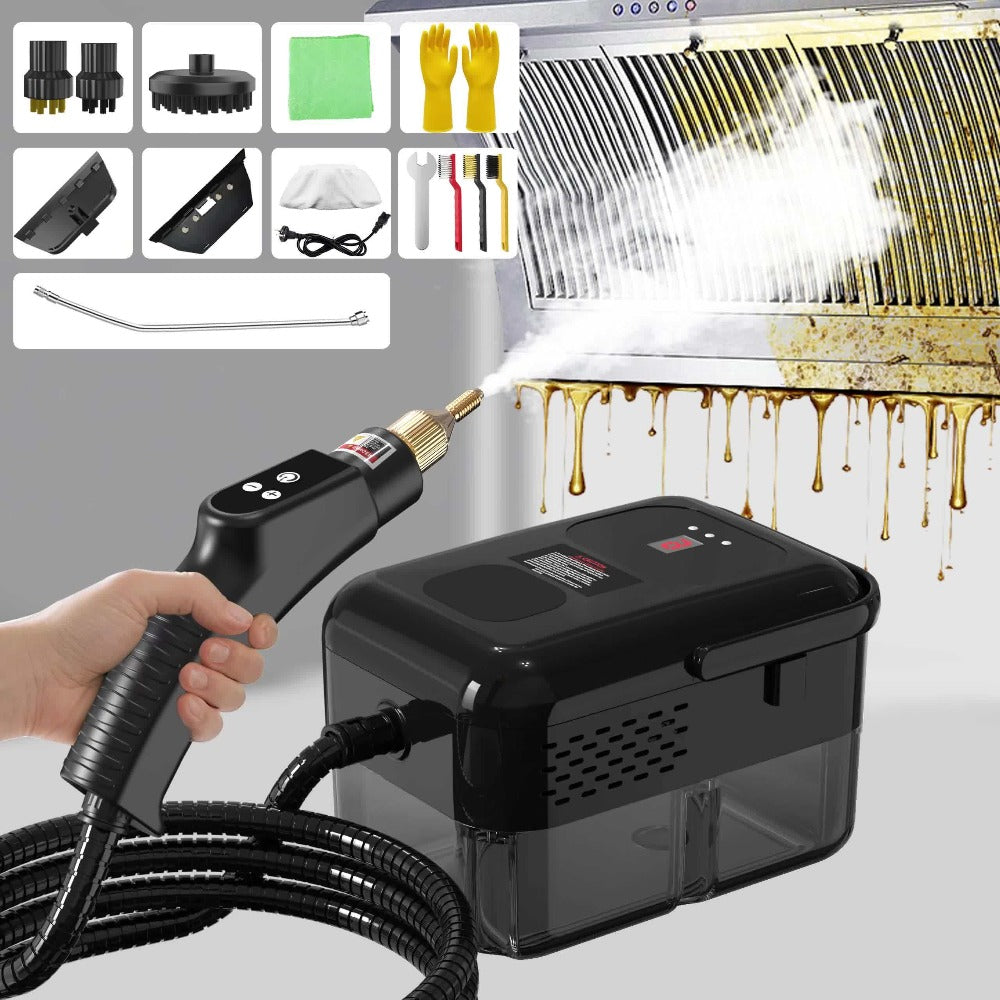 Handheld Steam Cleaner 2500W High Pressure for Home Kitchen Grease Sofa Air Conditioner Washing Machine Floor Tile Bathroom