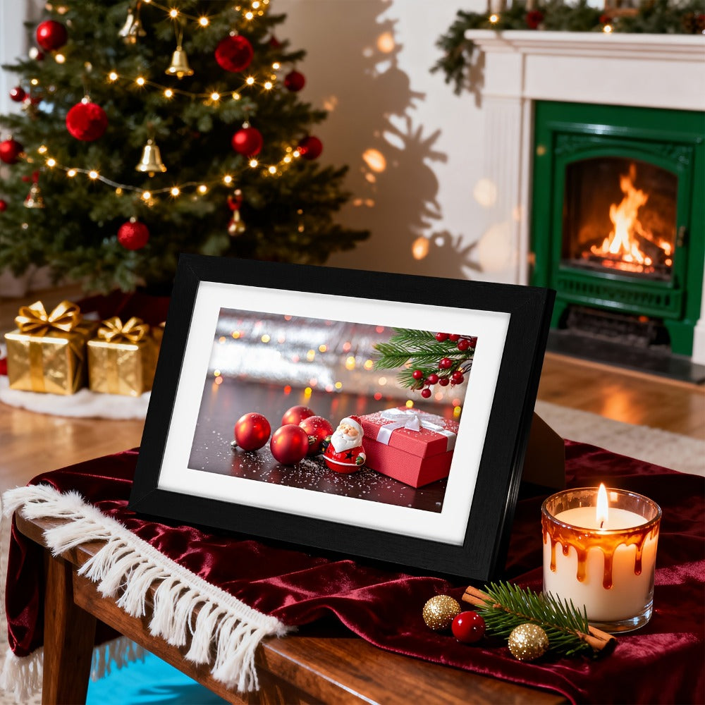 Picture Frames Set of 12/24 Black Multi Photo Frames Collage for Wall and Tabletop Display, 4x6 5x7 8x10 Inch Photo Board for Home School Office Halloween Christmas Decor