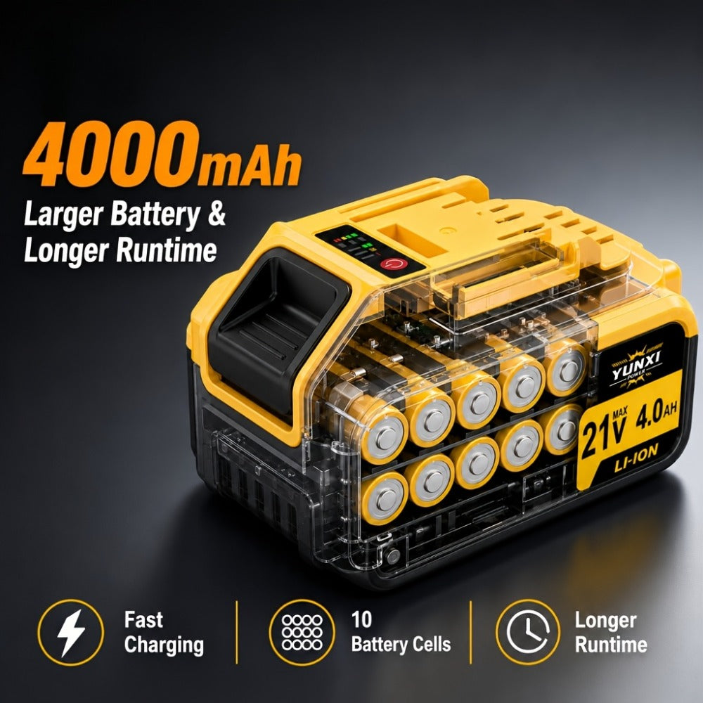 Cordless Angle Grinder - Rechargeable Polishing Machine with Lithium-Ion Battery, Fast Charger & Complete Accessories Kit, Variable Speed for Cutting, Grinding, Polishing & Sanding, Multi-Use Power Tool