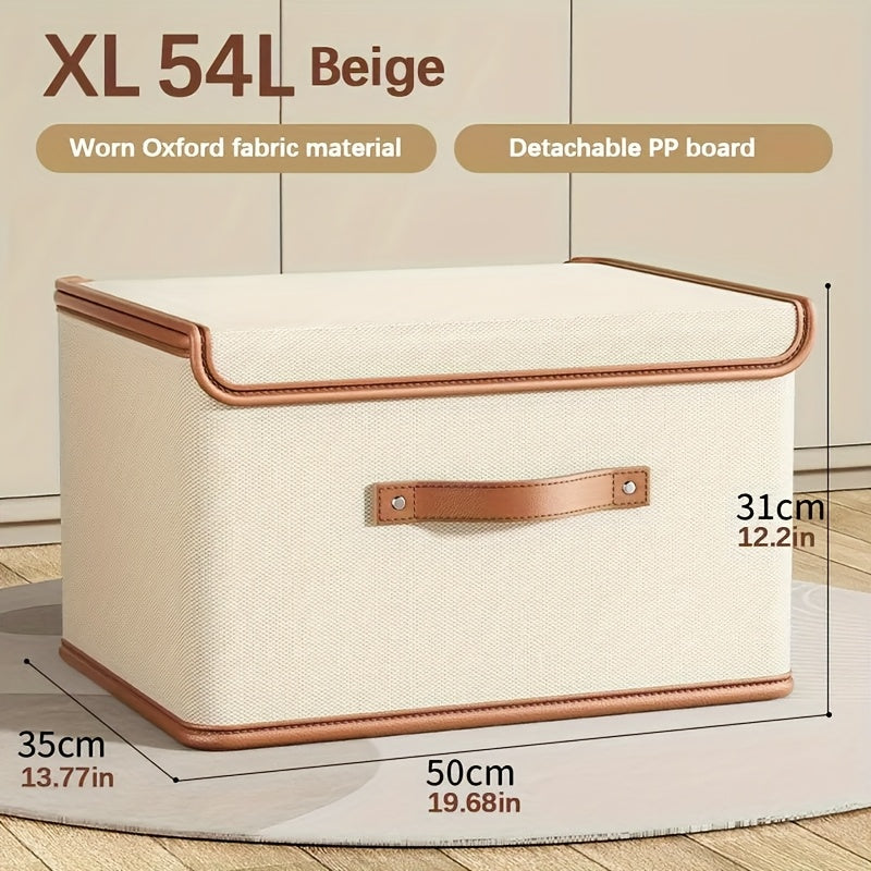 Foldable Storage Bins with Lids 2-Pack, Large Collapsible Clothes Organizer with Flip-Top Closure ¡ª Under Bed Storage for Bedroom, Closet, Dorm, Home & Travel | Multiple Sizes