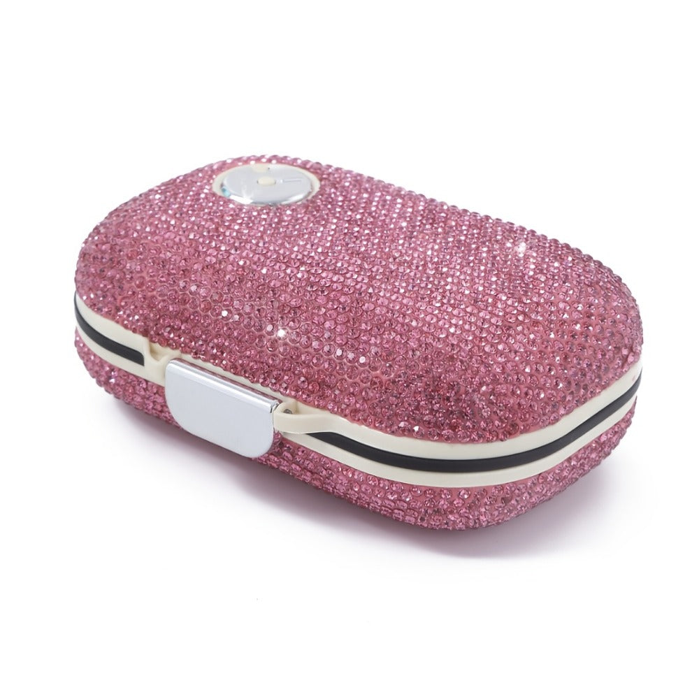 Travel Pill Organizer 7 Compartments, Moisture-Proof Compact Portable Pill Box for Vitamins Fish Oil & Medications, Daily Pill Case in Square or Oblong Shape, Multiple Colors Available