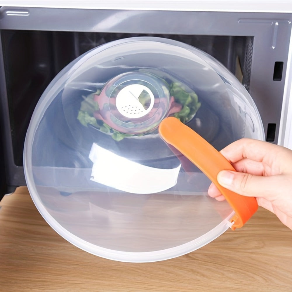 Microwave Food Cover Splash Guard 2 Pack with Steam Vent and Handle BPA-Free Plastic Splatter Guard Lid for Microwave Oven Kitchen Cooking Easy to Clean Reusable