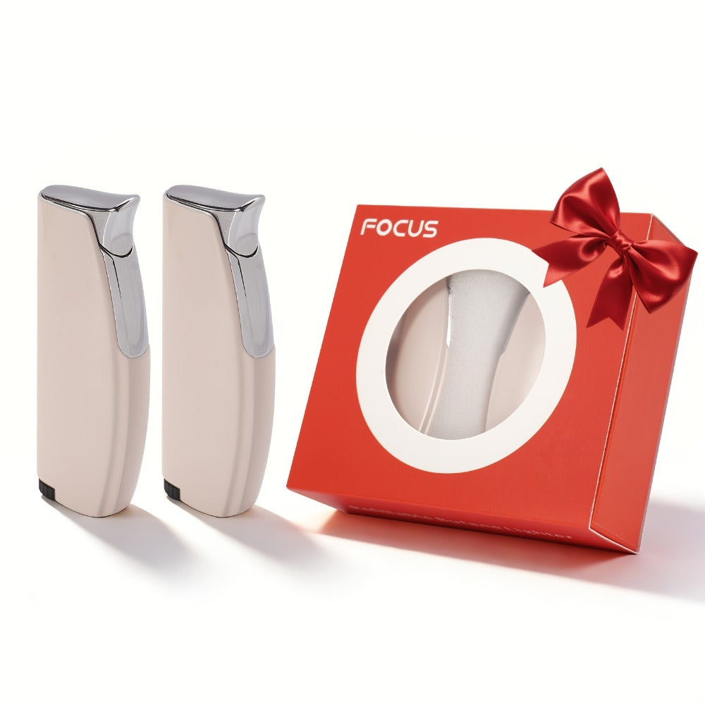 Windproof Lighter 2-Pack ¨C Slim Portable Pocket Lighter with Mirror Finish, Refillable Butane Flame, Fashionable Gift for Men & Women, Available in 8 Colors (Red, Black, White, Silver, Pink, Blue, Yellow, Green)