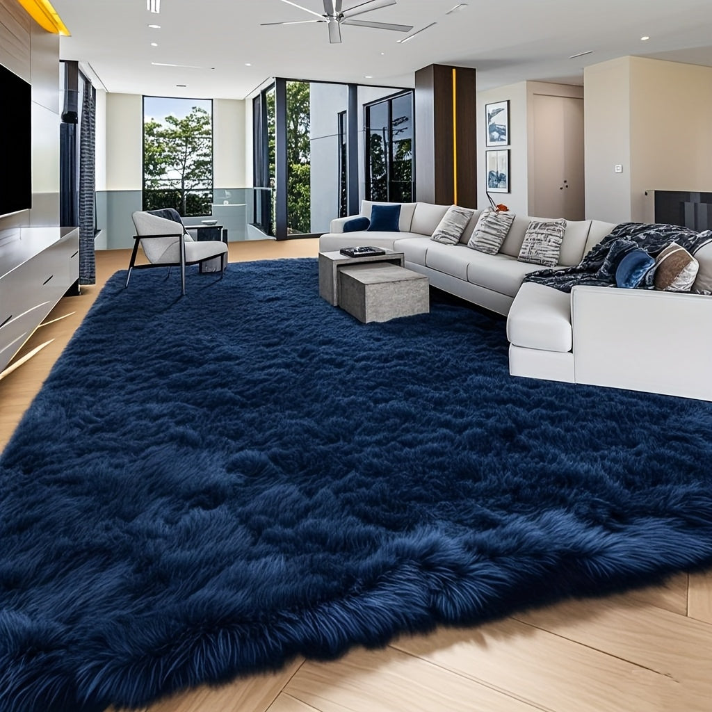 Fluffy Area Rug 8x10 Large Plush Shag Rug for Living Room Bedroom Non-Slip Soft Fuzzy Carpet Modern Home Decor Floor Mat Teen Dorm Room Decor