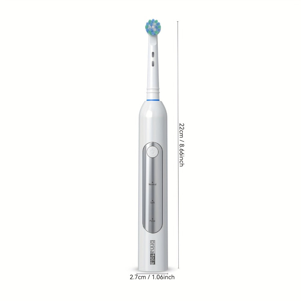 Electric Toothbrush with 3 Rotating Cleaning Modes - Induction Charging, 4 Replacement Brush Heads, Travel Case Included, Couples Toothbrush Set, Deep Plaque Removal, Holiday Gift, Black Purple Blue