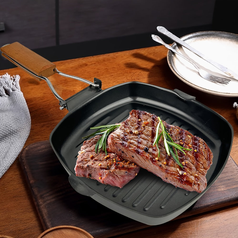 Non-Stick Cookware Set 4pcs Aluminum Frying Pan Kitchen Cooking Set Even Heat Distribution Easy Clean for Sauteing Searing Frying Everyday Home Cooking Black