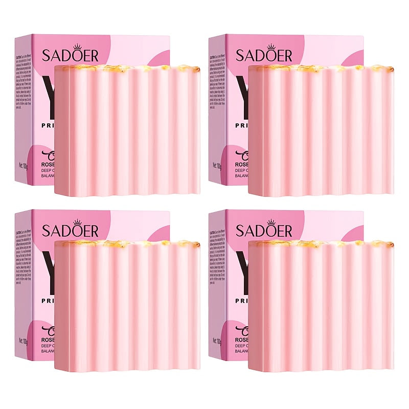 Intimate Cleansing Soap Rose Essence Built-in Bubble Net Rich Foam pH Balance Moisturizing Private Parts Soap for Women Peach Strawberry 2pcs 4pcs