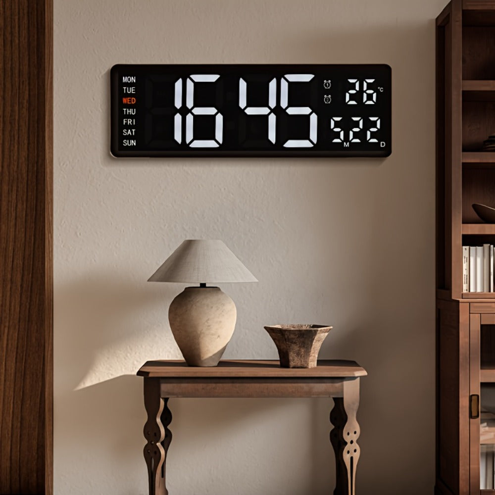 LED Digital Alarm Clock with Dual Alarm, Countdown Timer & 4-Level Dimmer for Bedside Nightstand
