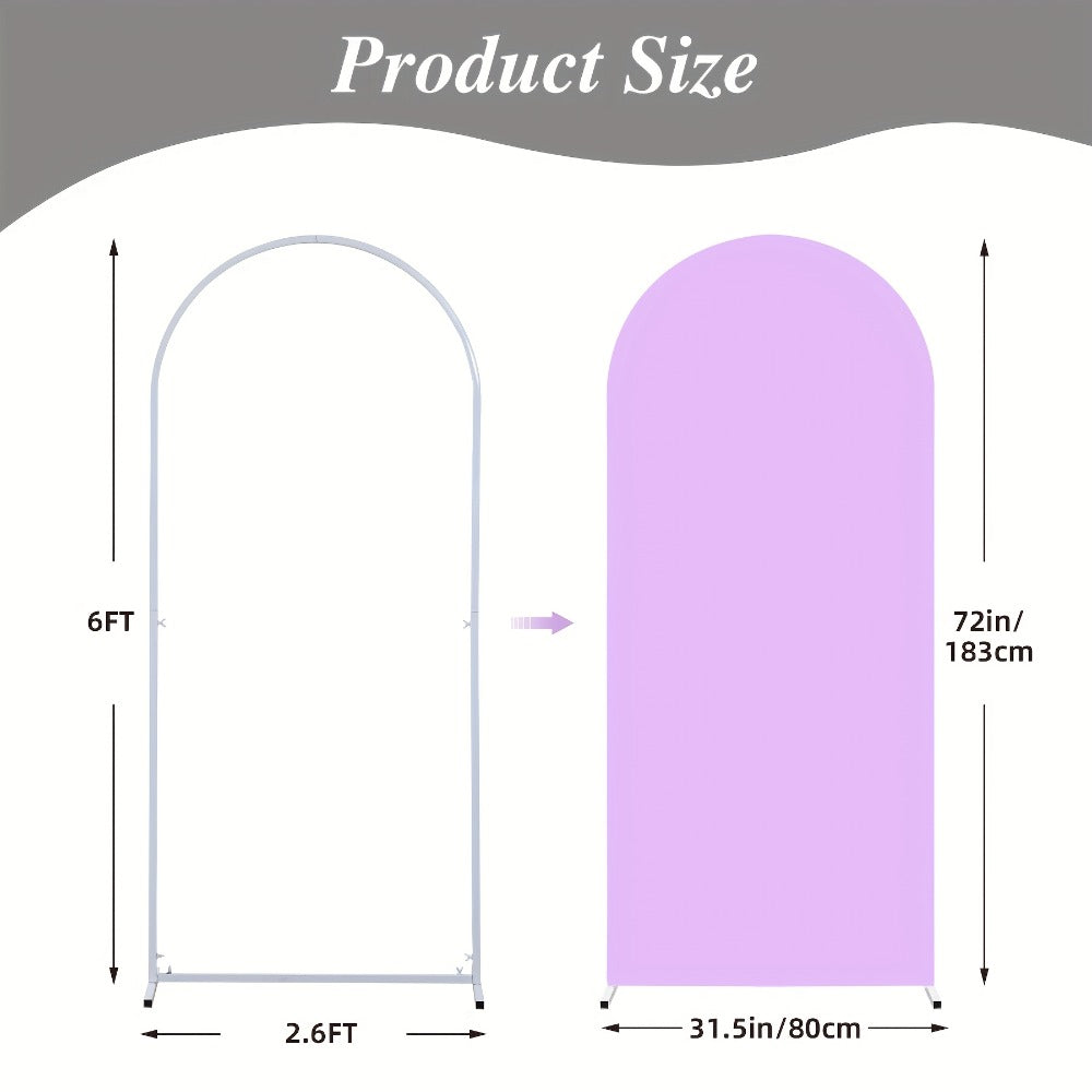 Arch Cover 6ft Stretchable Fabric Party Decoration | Wedding Ceremony Backdrop Cover Wrinkle-Free Zipper Fit for Gender Reveal Bridal Shower Birthday Holiday Celebration 8 Colors