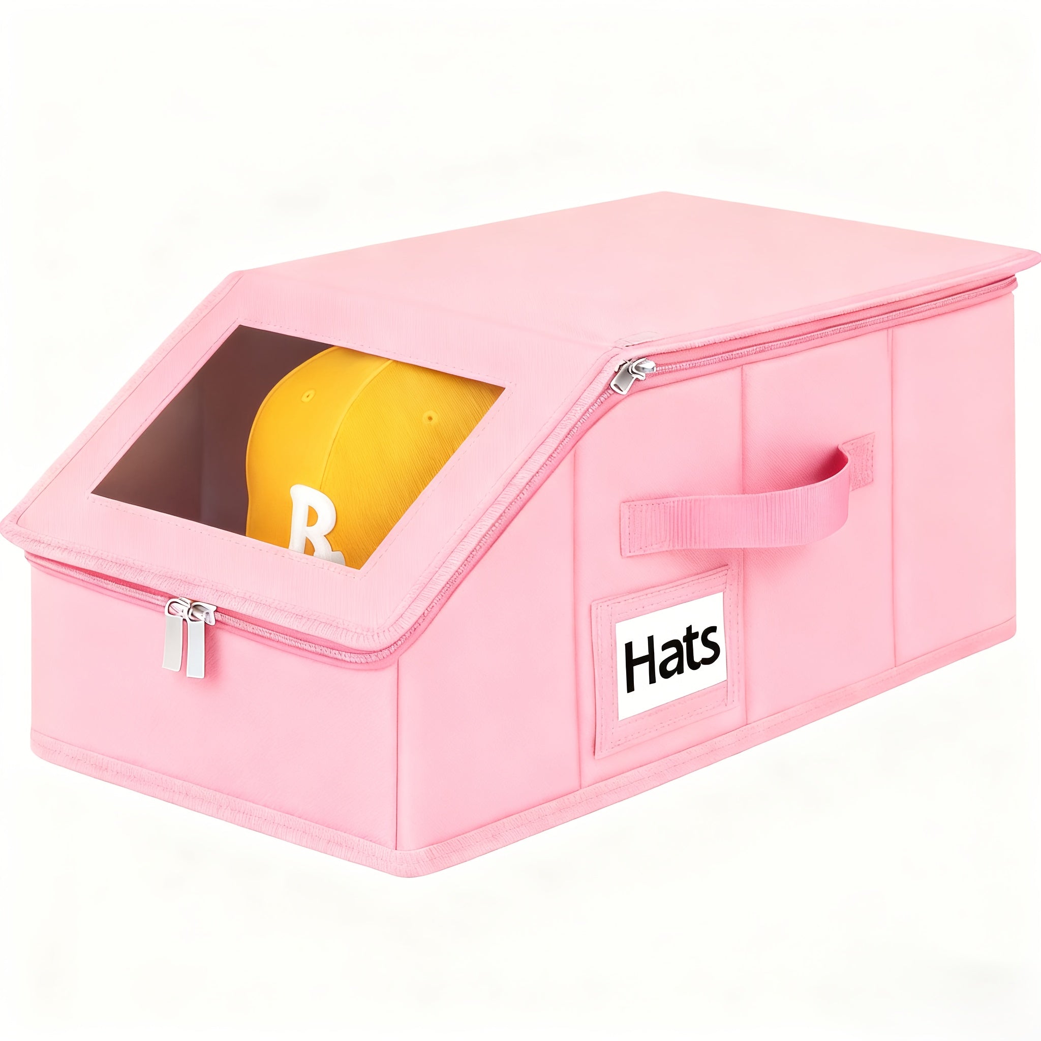 Hat Storage Box for Baseball Caps ¨C Stackable Cap Organizer for Closet, Holds Up to 30 Caps, Freestanding Hat Boxes for Women & Men | 1pc & 2pcs Pack in Gray, Black & Pink