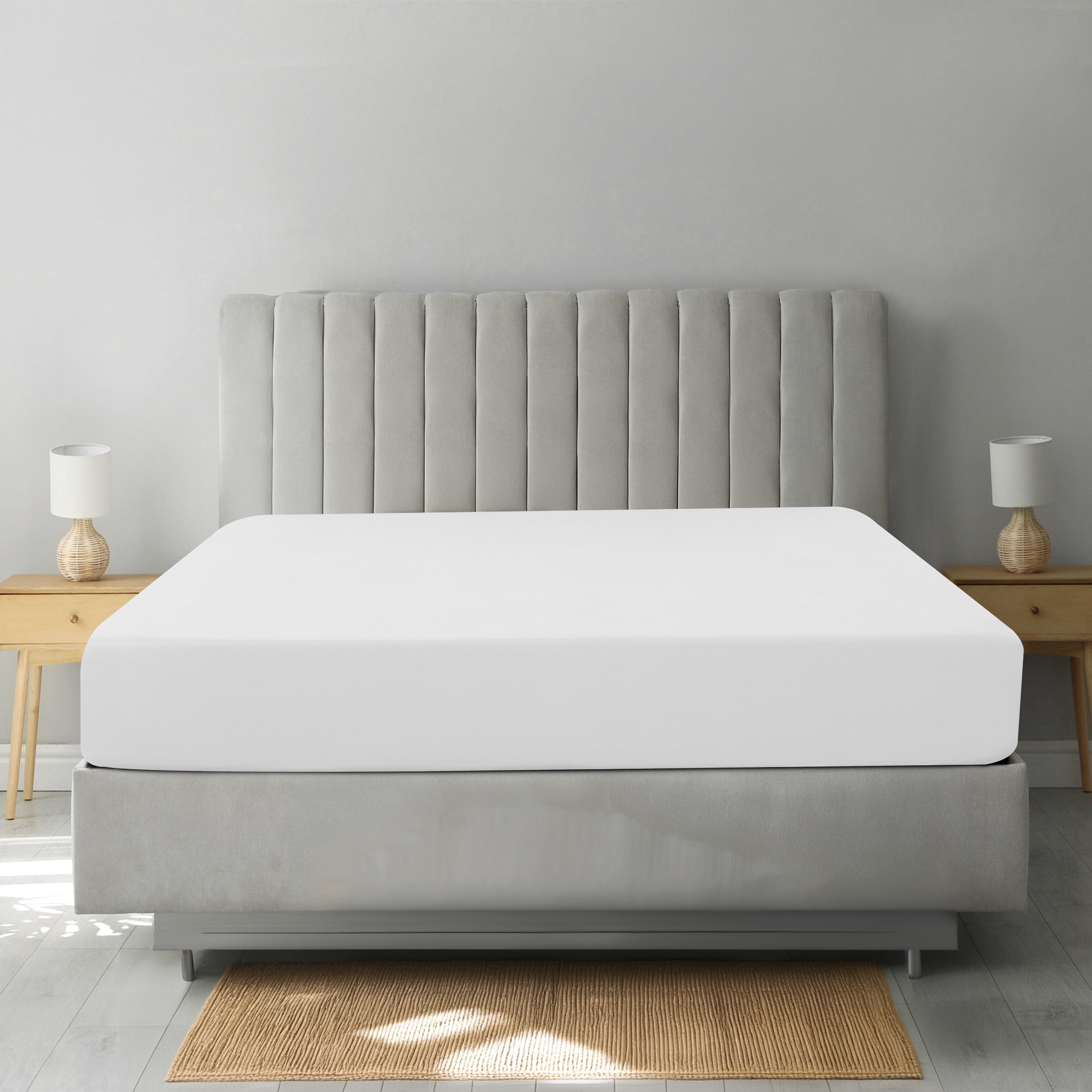 Fitted Sheet Only Deep Pocket Brushed Microfiber Cooling Bed Sheet - Ultra Soft Silky Shrink & Fade Resistant Mattress Cover for Twin Twin XL Full Queen King Cal King - Wrinkle Resistant Easy Care