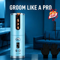 Cordless Curling Iron 1 Inch USB Rechargeable, Automatic Rotating Ceramic Curling Wand with 6 Heat Settings LCD Display, Scald-Free Detangle Hair Curler for All Hair Types Wet Dry Styling