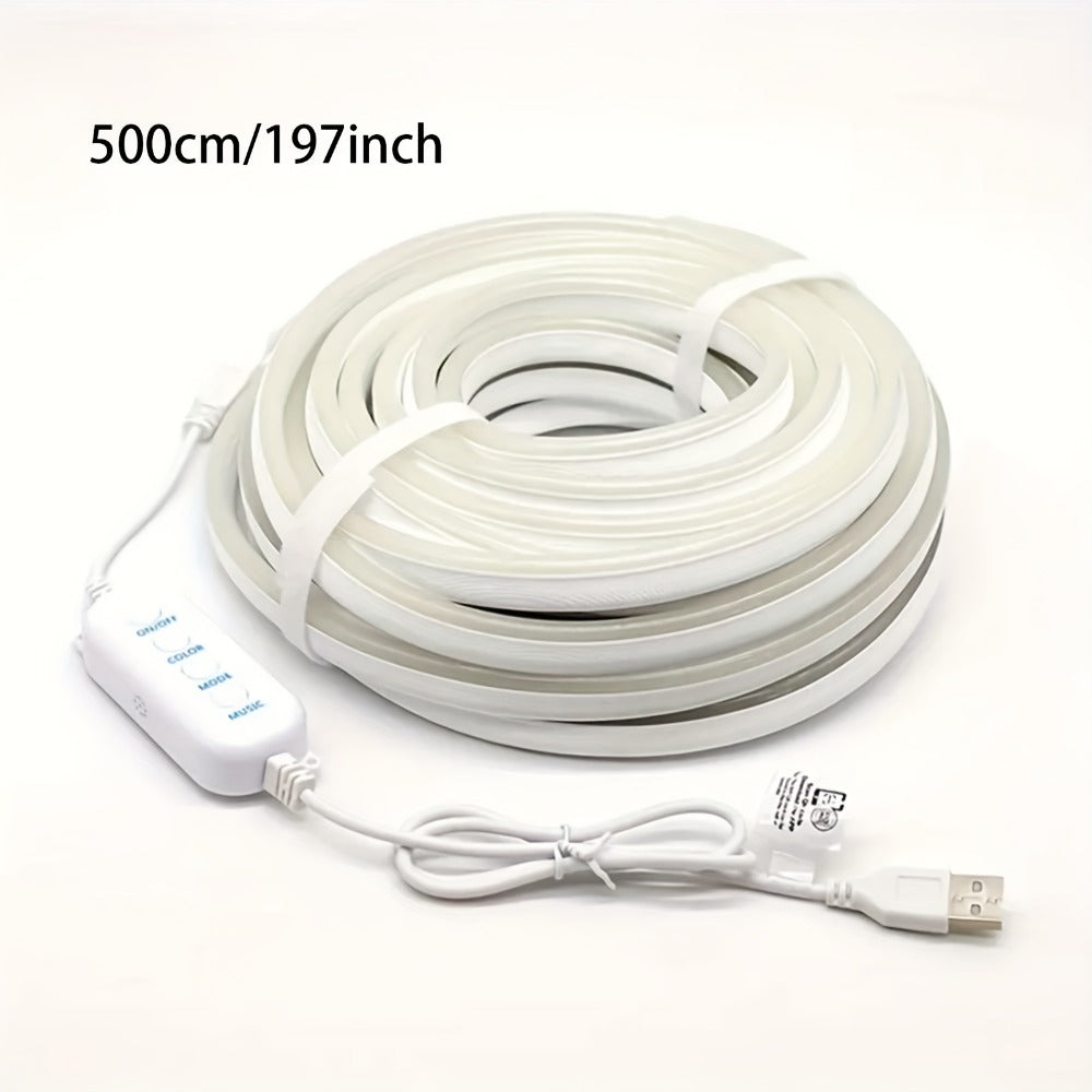 LED Neon Rope Light IP65 Waterproof ¨C RGB Color Changing Light Strip, App & Remote Control, Music Sync, Silicone Neon Light for Bedroom, Gaming Room, Indoor & Outdoor Decoration (3.2/9.8/16.4 Ft)