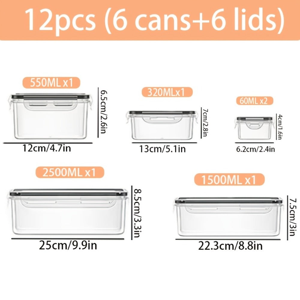 Food Storage Containers with Lids - Airtight Plastic Container Set for Kitchen Pantry Organization, Easy-Lock Leak-Proof Design, BPA-Free Meal Prep Containers with Labels and Markers, Available in 12, 24 or 48 Piece Sets for Pantry, Travel and Outdoor Use