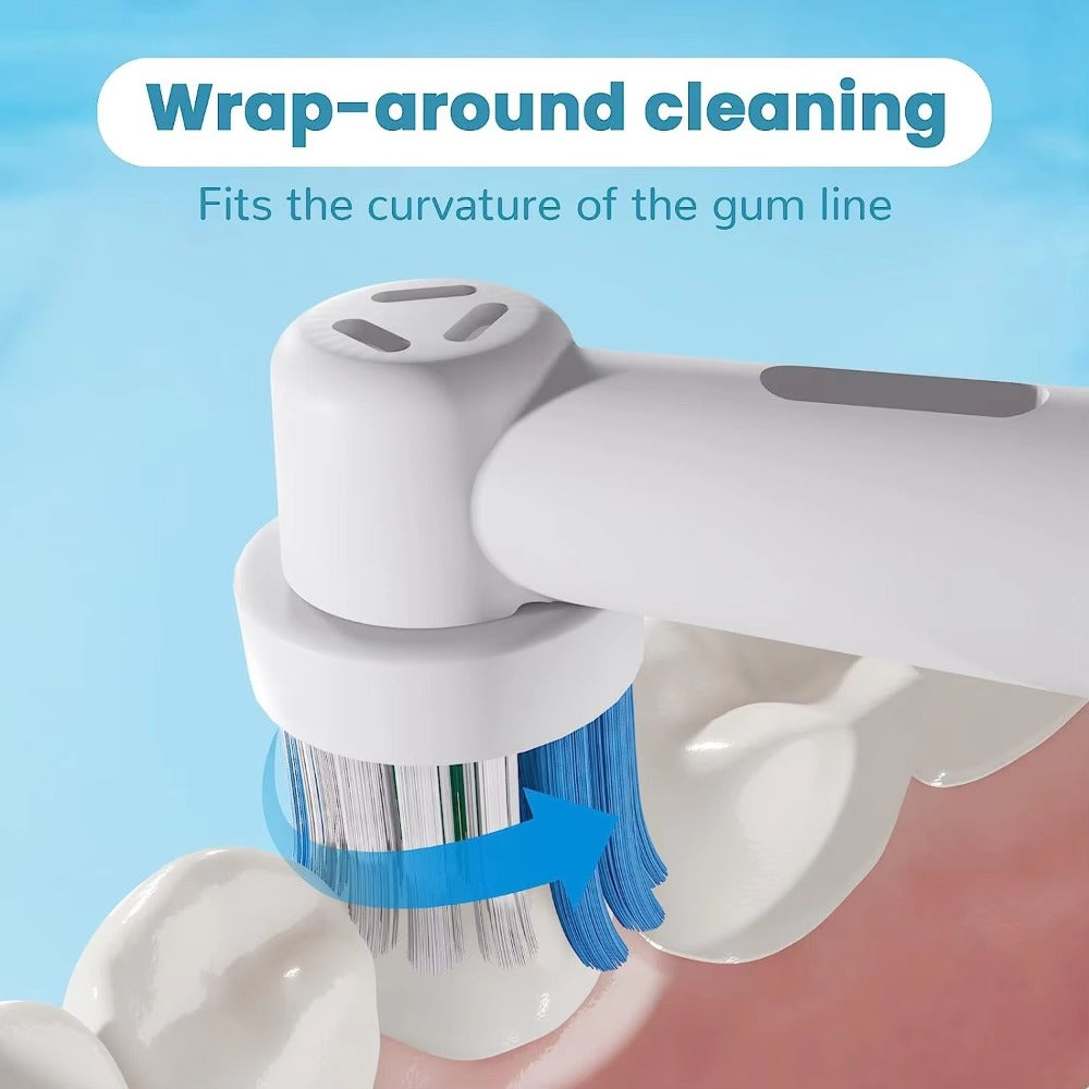 Replacement Toothbrush Heads Compatible with Oral-B Electric Toothbrush - 12 Pack Professional Brush Heads, Deep Clean Bristles, Plaque Removal, Fits Oral-B Pro, Vitality, CrossAction & Smart Series