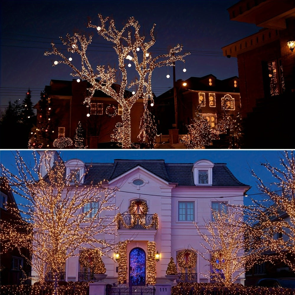 4Pack Solar String Lights 400 LED Outdoor Fairy Lights 160FT 8 Modes Waterproof Garden Patio Christmas Wedding Party Decoration