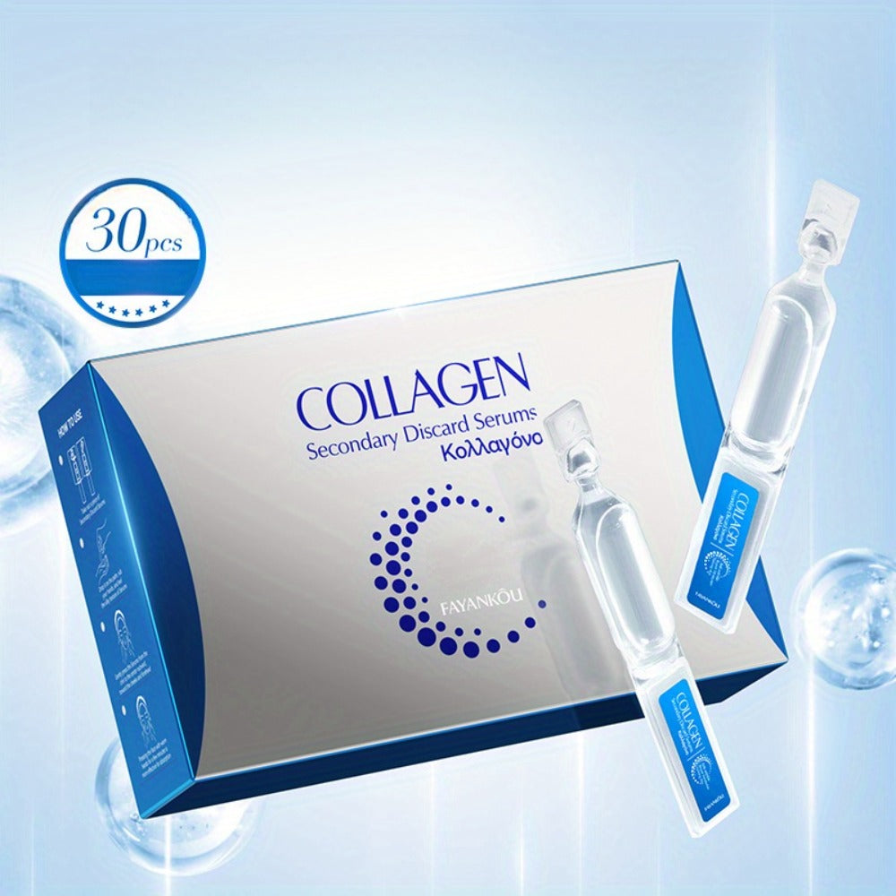 Collagen Serum Ampoule Essence 30pcs ¨C Deep Hydration Firming Anti-Aging Face Serum, Lightweight Fast-Absorbing Skin Brightening Ampoules, Portable Single-Use Packaging, Perfect Skincare Gift Set