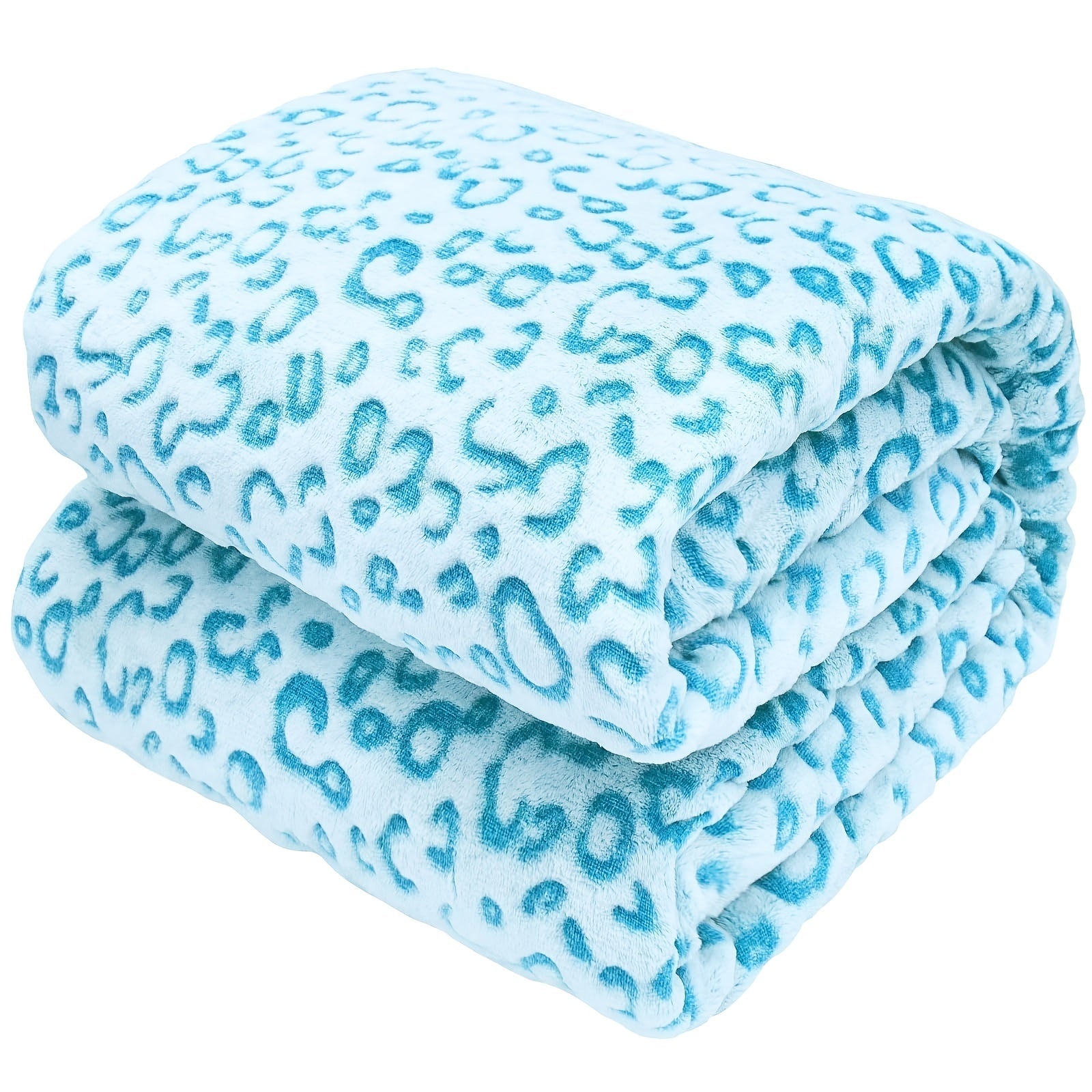 Leopard Print Throw Blanket ¨C Soft Fluffy Jacquard Fleece Flannel for Couch, Bed, Sofa & Camping, 3 Sizes, 5 Colors
