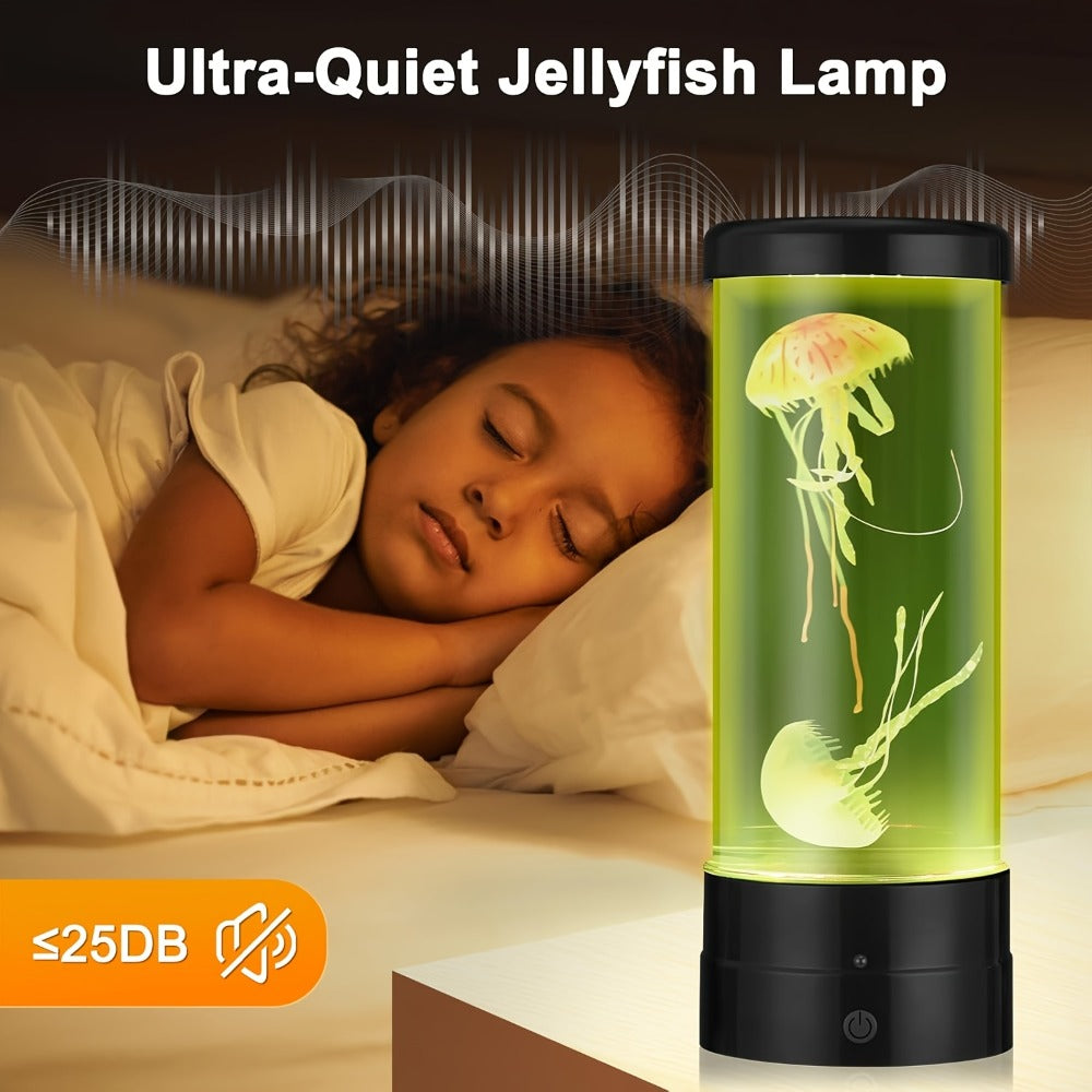 Jellyfish Lamp LED Floating 7 Color Mood Light | Electric Fantasy Jellyfish Tank Table Lamp for Home & Office Decor ¨C Ambient Night Light Gift for Men, Women & Mother's Day