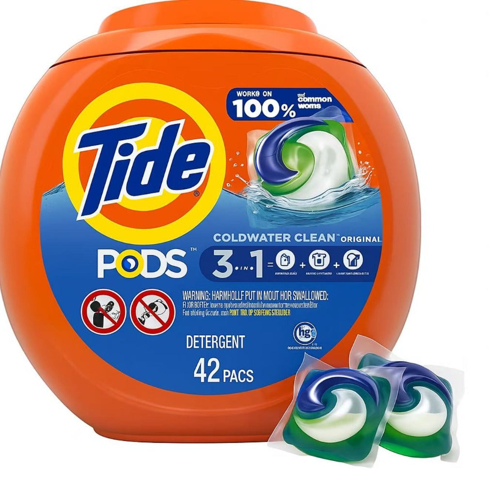Tide Pods Laundry Detergent Pacs Bundle 84ct - Fresh Meadows 42ct + Free & Gentle 42ct, 3-in-1 Formula Stain Remover Color Protector, HE Compatible Hot & Cold Water, No Mess No Measuring