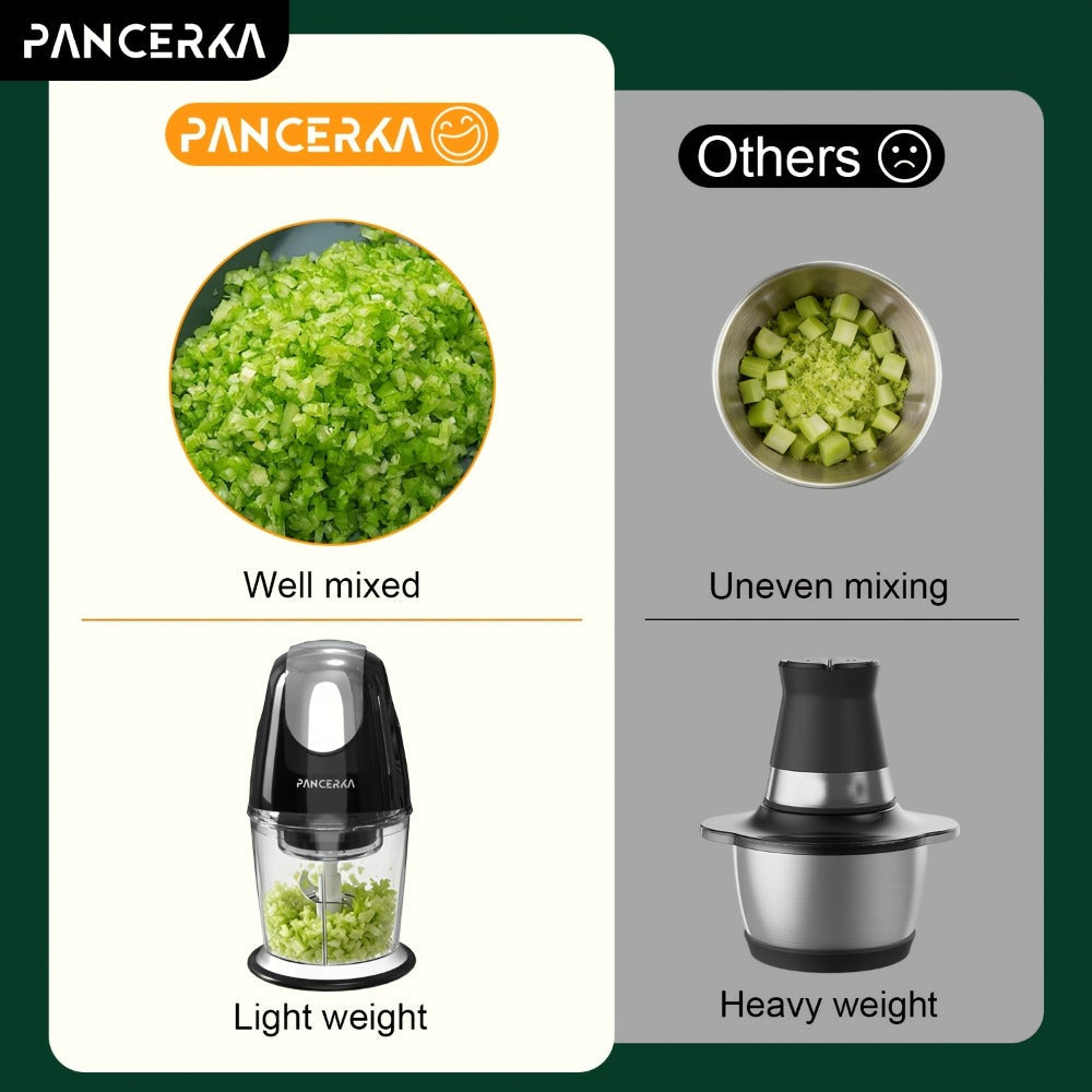 Electric Food Chopper Mini Food Processor ¨C One-Touch 600ml Vegetable Chopper with 4 Stainless Steel Blades, Meat Grinder Blender for Garlic, Fruits, Smoothie, Puree, Black