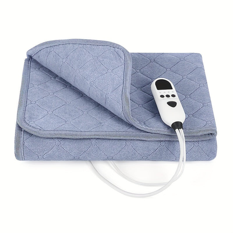 Electric Mattress Pad Heated Bed Warmer 63¡±x31¡± - 9 Heat Settings, 4 Auto Shutoff Modes, Rapid Warming, LED Controller, ETL Certified, Machine Washable, Low EMF, Winter Comfort Gift, Brown & Grey