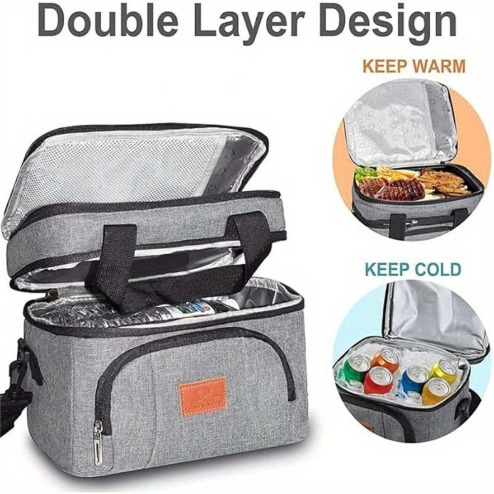 Insulated Lunch Bag Oxford Cloth Portable Food Bag Multipurpose Thermal Snack Bag for Work School Picnic Travel