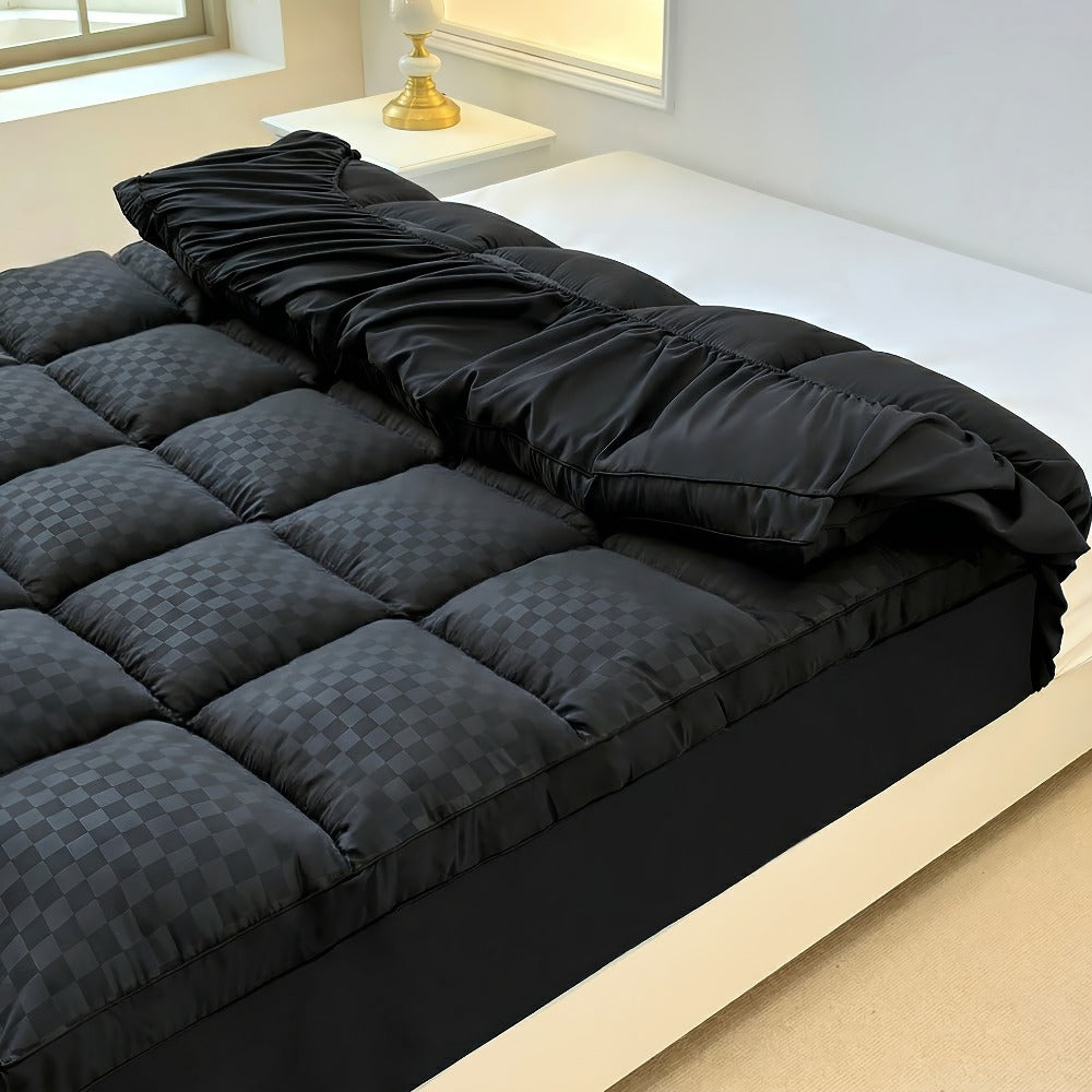 Quilted Mattress Topper Pillow Top 1000GSM - Fitted Mattress Pad Cover Deep Pocket 8-21 Inch, Breathable Cooling Mattress Protector Twin Full Queen King, Machine Washable, 4 Colors