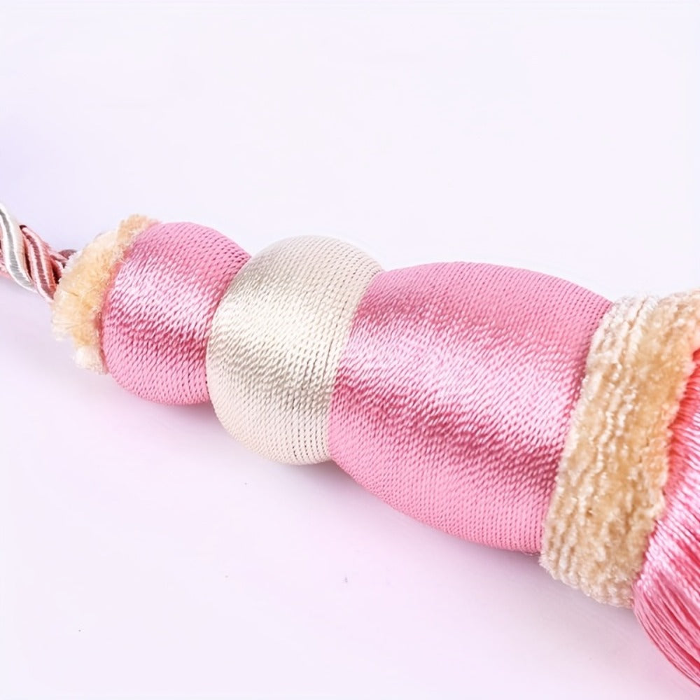 Curtain Tiebacks with Ball Tassels 4-Pack Silk Rope Curtain Ties Decorative Holdbacks for Window Dressing Home Decor