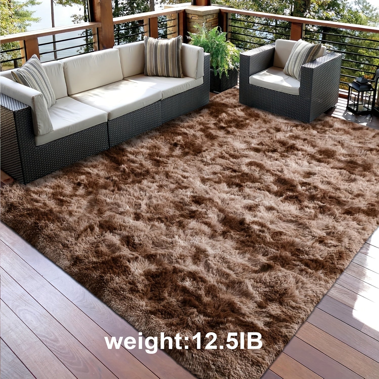 Non-Slip Area Rug Fluffy Soft Carpet - Modern Home Decor Floor Mat for Living Room, Bedroom, Kitchen & Bathroom | Easy Clean Cute Plush Rug in Multiple Colors & Sizes | Indoor Anti-Slip Floor Decoration