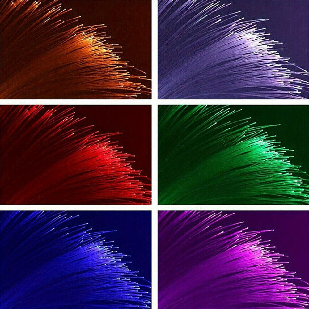 Fiber Optic Star Ceiling Light Kit 1000pcs, 0.5mm x 78.74¡± RGBW Car Roof Headliner Starlight Kit with App & 24-Key Remote Control, Color Changing Twinkle Lights for Car Interior Home Theater Bedroom