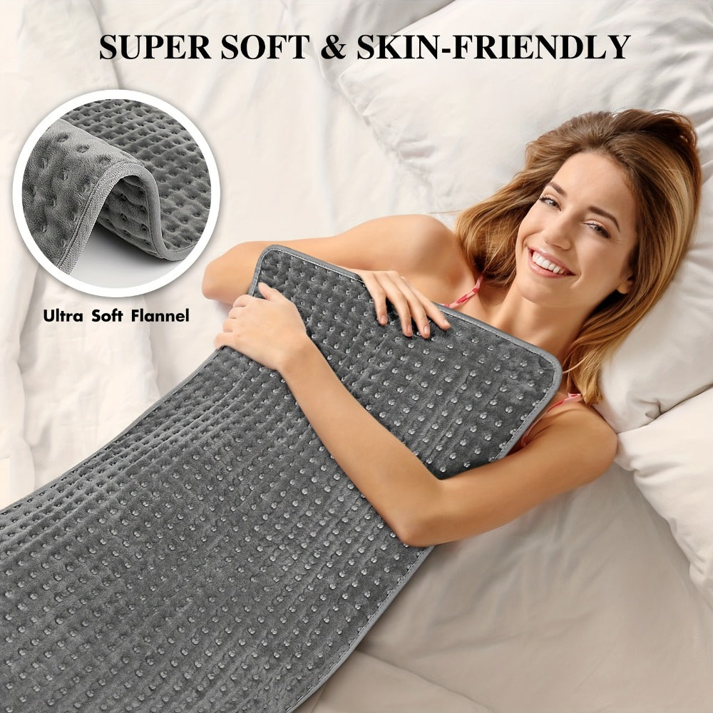 Electric Heating Pad 17¡±x33¡± Fast Heating Lap Blanket - 9 Adjustable Heat Settings, Automatic Shutoff Timer, Soft & Cozy, Machine Washable, Portable Desk Lap Warmer for Office Home Winter Use