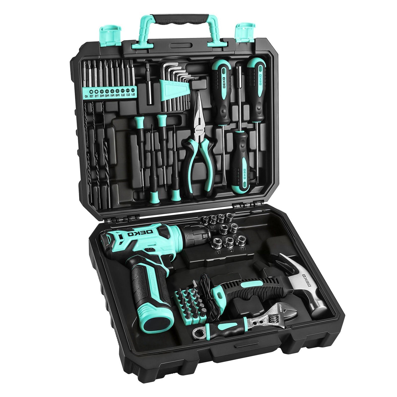 Cordless Drill Tool Kit 119/151PCS ¨C 8V/12V Electric Power Drill Set with Screwdriver, Hammer, Wrench | All-in-One Home Repair & DIY Hand Tools for Women | Perfect Gift