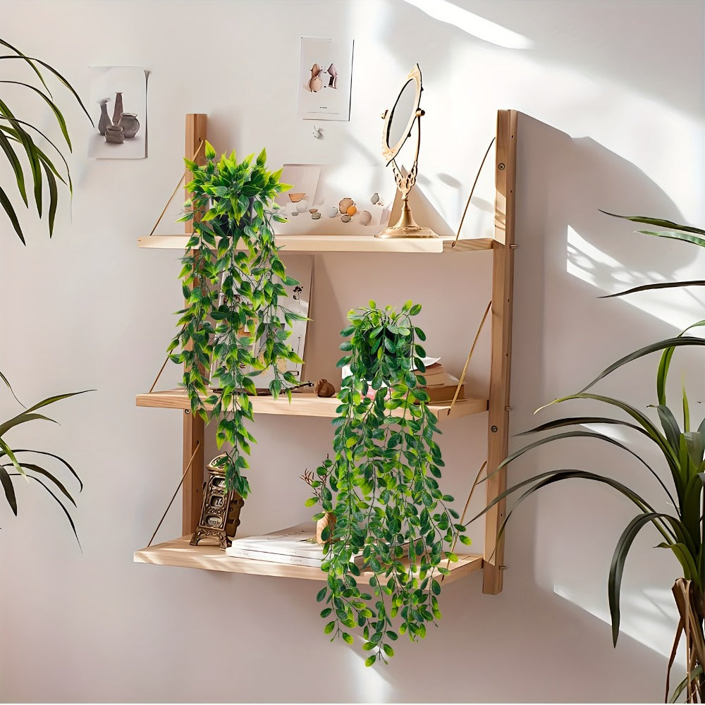 Artificial Hanging Ivy Vines ¨C Fake Eucalyptus & Mandala Green Vine Plants for Indoor Wall Decor ¨C Faux Hanging Plants for Bedroom, Bathroom, Balcony, Bookshelf & Living Room Aesthetic ¨C 6 or 8 Pack