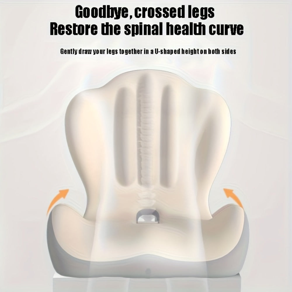 Hip & Lumbar Support Seat Cushion Ergonomic Memory Foam ¨C Breathable High-Density Back Support Pillow for Office Chair, Car Seat & Long Sitting, Daily Use or Gift