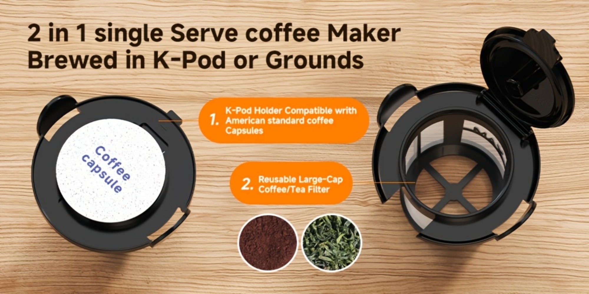 Coffee Maker One-Button Compact Specialty Coffee Machine ¨C Fast Home Brewing, Space-Saving Countertop Design, Barista-Style Results, Available in Black & White