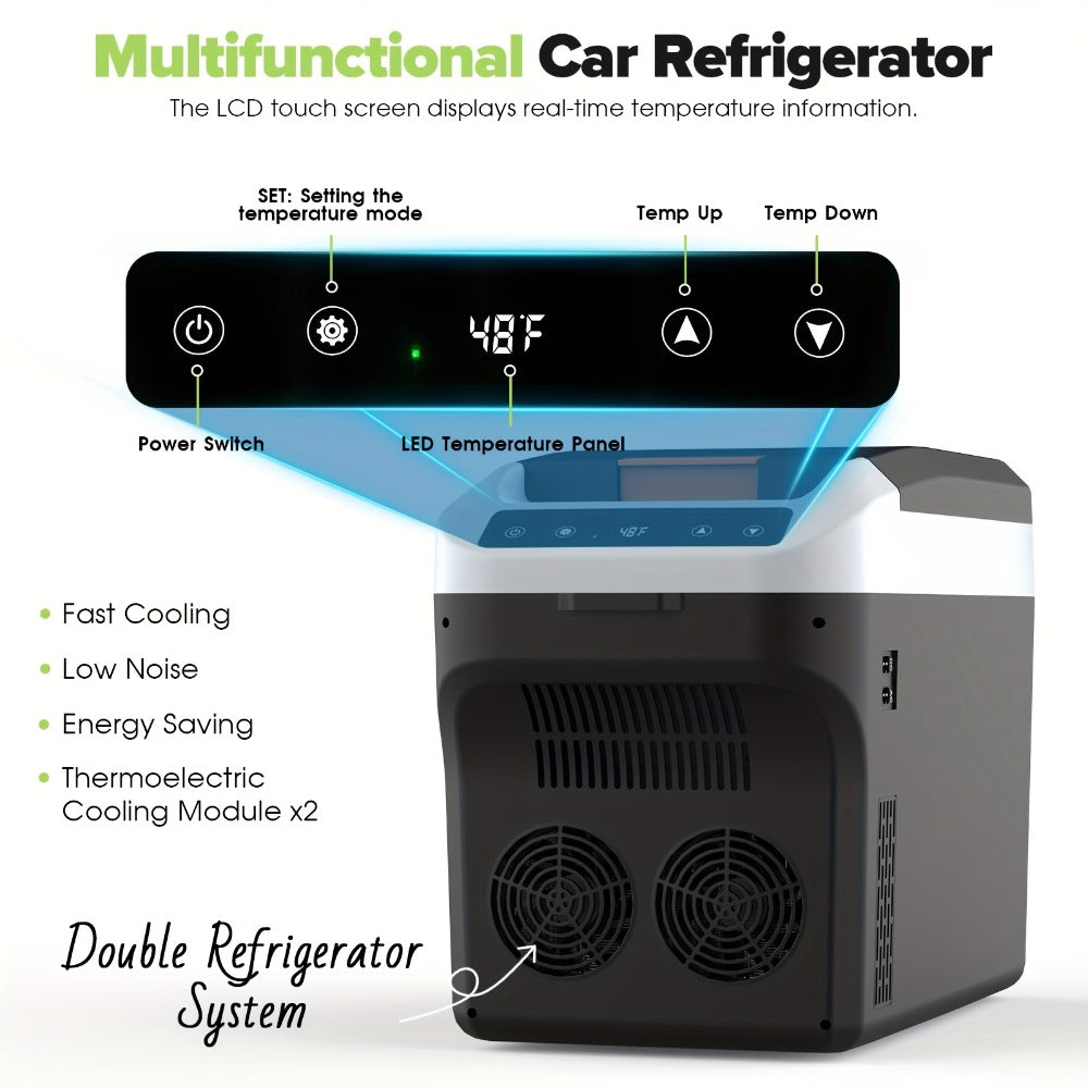 Portable Car Refrigerator Cooler & Warmer, 12V/24V DC & 120V AC Thermoelectric Fridge with Dual-Core Cooling ¨C 23 or 31 Quart Electric Cooler for Camping, RV, Road Trip and Fishing
