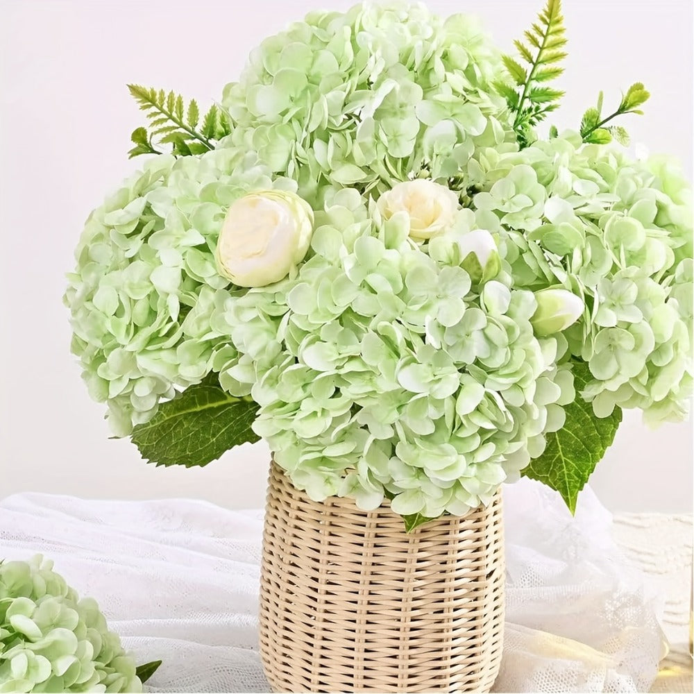 Real Touch Hydrangea Artificial Flowers 4/8pcs 21 Inch Full Latex Faux Hydrangea Stems for Wedding Table Centerpiece, Party Floral Arrangements, Home Vase Decor