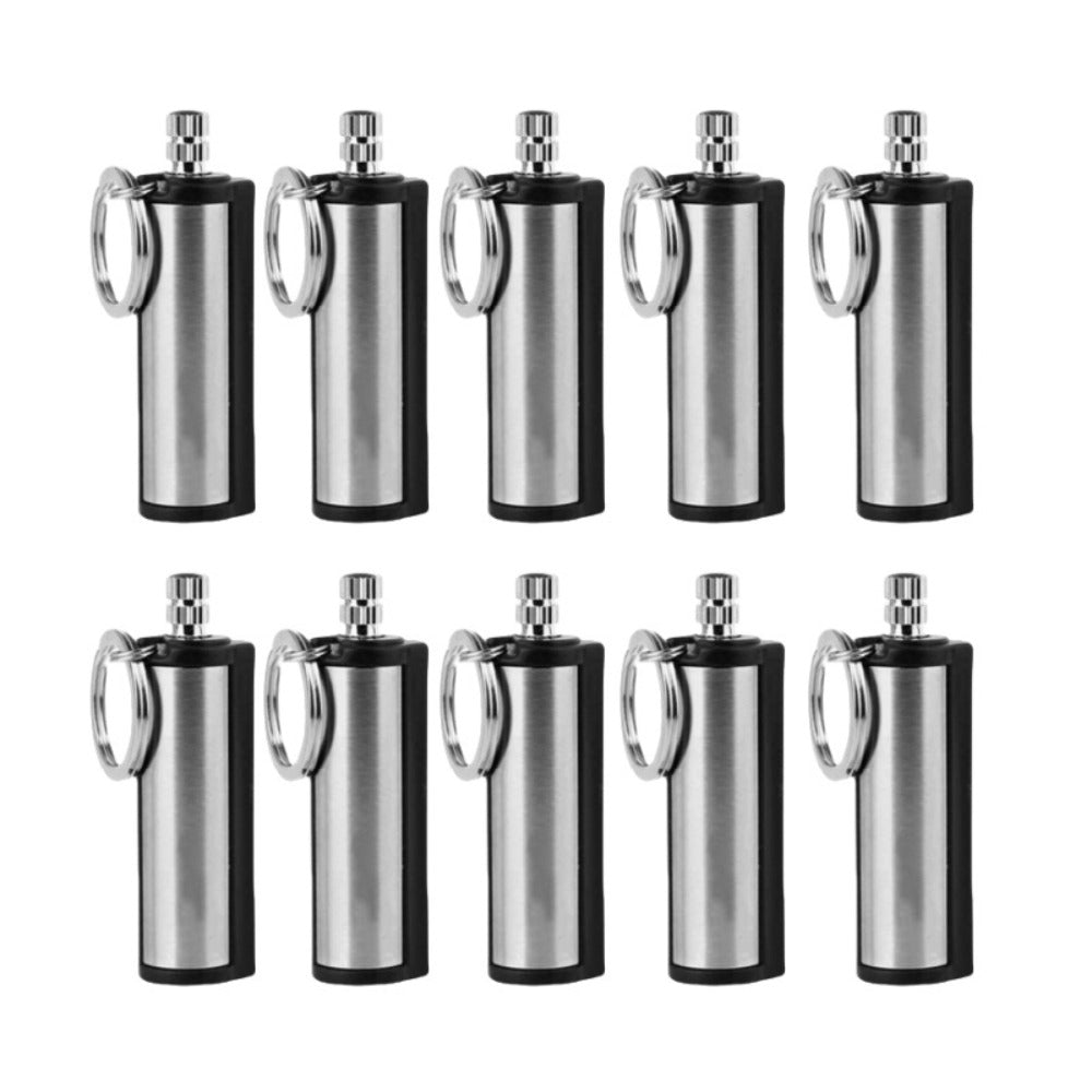 Metal Match Kerosene Lighter 10pcs, Emergency Survival Matches Multi-Functional Keychain Fire Starter for Outdoor Camping Hiking Survival Gear, Windproof Reusable Fire Starting Tools ¨C No Lighter Fuel Included