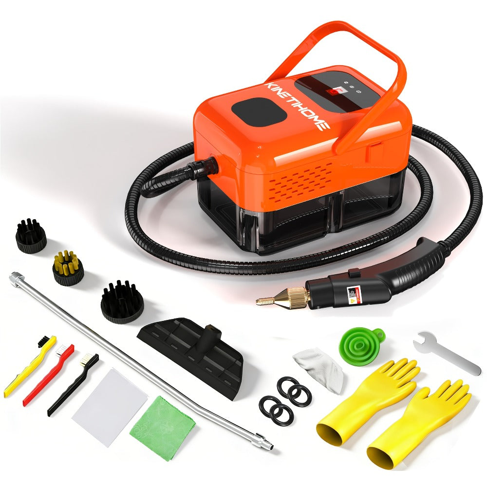 Steam Cleaner Handheld High Pressure Portable | Chemical-Free Deep Clean for Kitchen Grease Range Hood Sofa Tile Grout Car AC Washing Machine | Multi-Surface Steam Cleaning Machine | Standard & 2500W