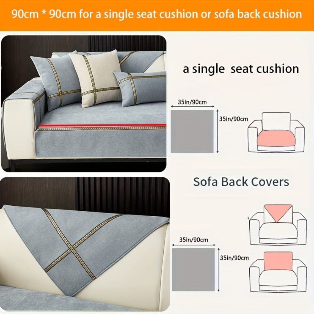 Chenille Sofa Cover Pet-Friendly Slipcover All Season Furniture Protector for Living Room Bedroom Office Couch Cover Multiple Sizes Colors