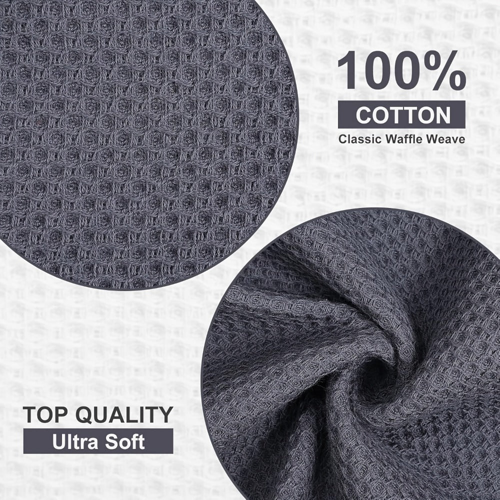 Kitchen Dish Cloths 23pcs 100% Cotton Waffle Weave Ultra Soft Absorbent Quick Dry Dish Towels 12x12 Inch for Cooking Cleaning Wiping Hands Kitchen Decor Gift