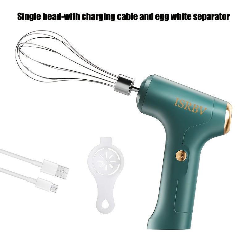 Cordless Electric Egg Beater & Cream Whipper - Handheld Stand-Up Portable Mixer for Cake Baking, Ice Cream & Whipping, Rechargeable Wireless Kitchen Mixer, Holiday Gift for Home Bakers