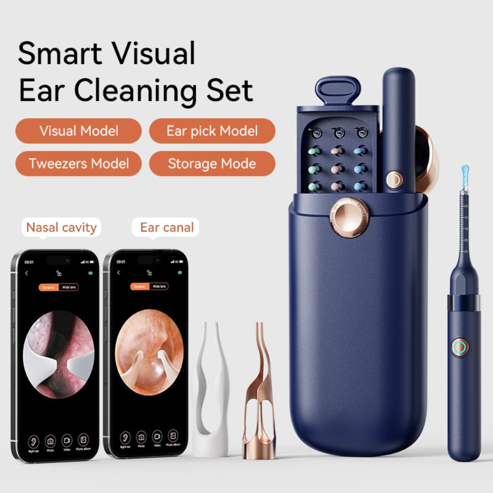 Earwax Removal Tool Set with Light & Camera ¨C Rechargeable Ear Cleaning Kit for iOS & Android, Ear Wax Remover with Otoscope