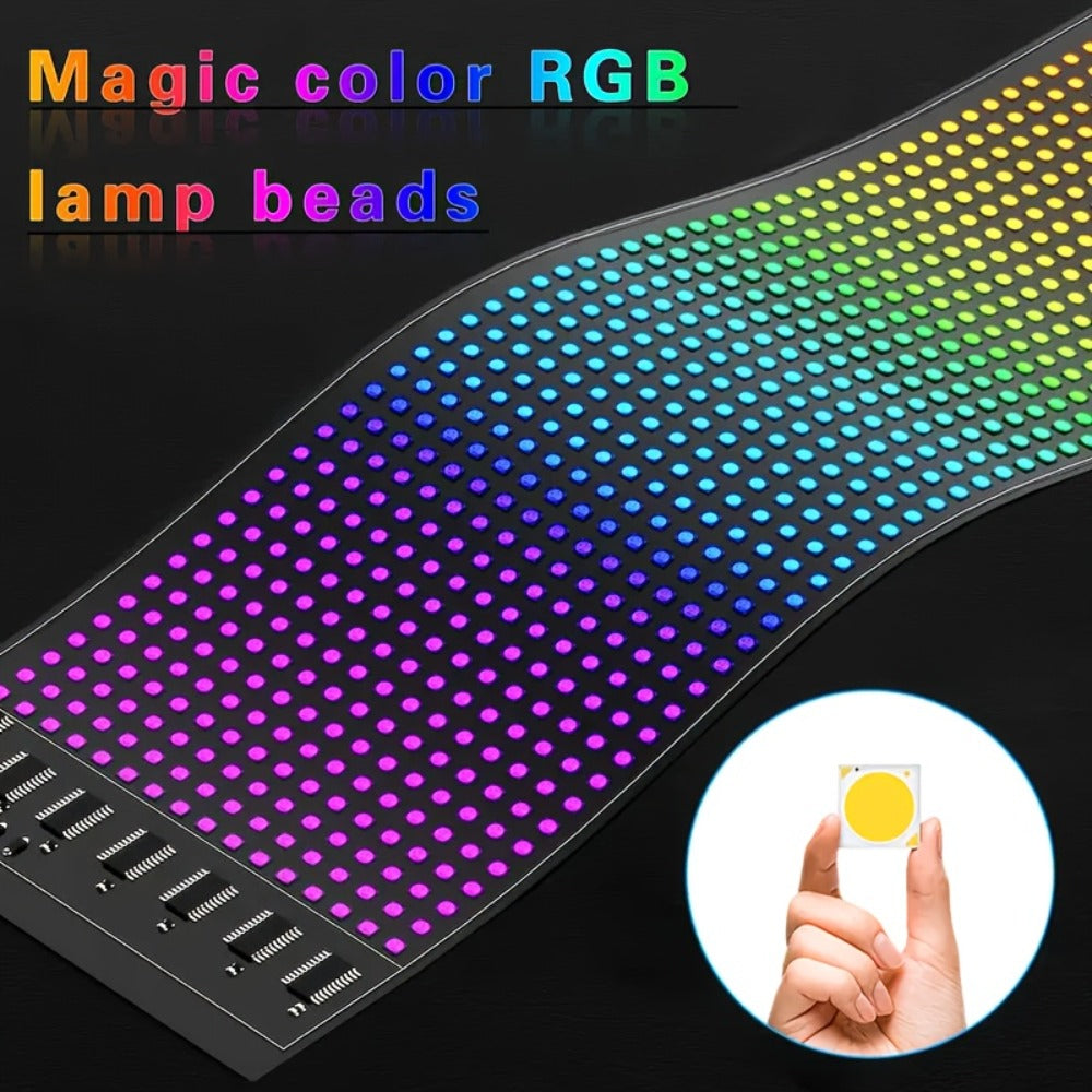 LED Scrolling Sign App Controlled Flexible LED Matrix Display Panel Programmable Animated Text for Car Home Party Birthday Holiday Decoration - Multiple Sizes
