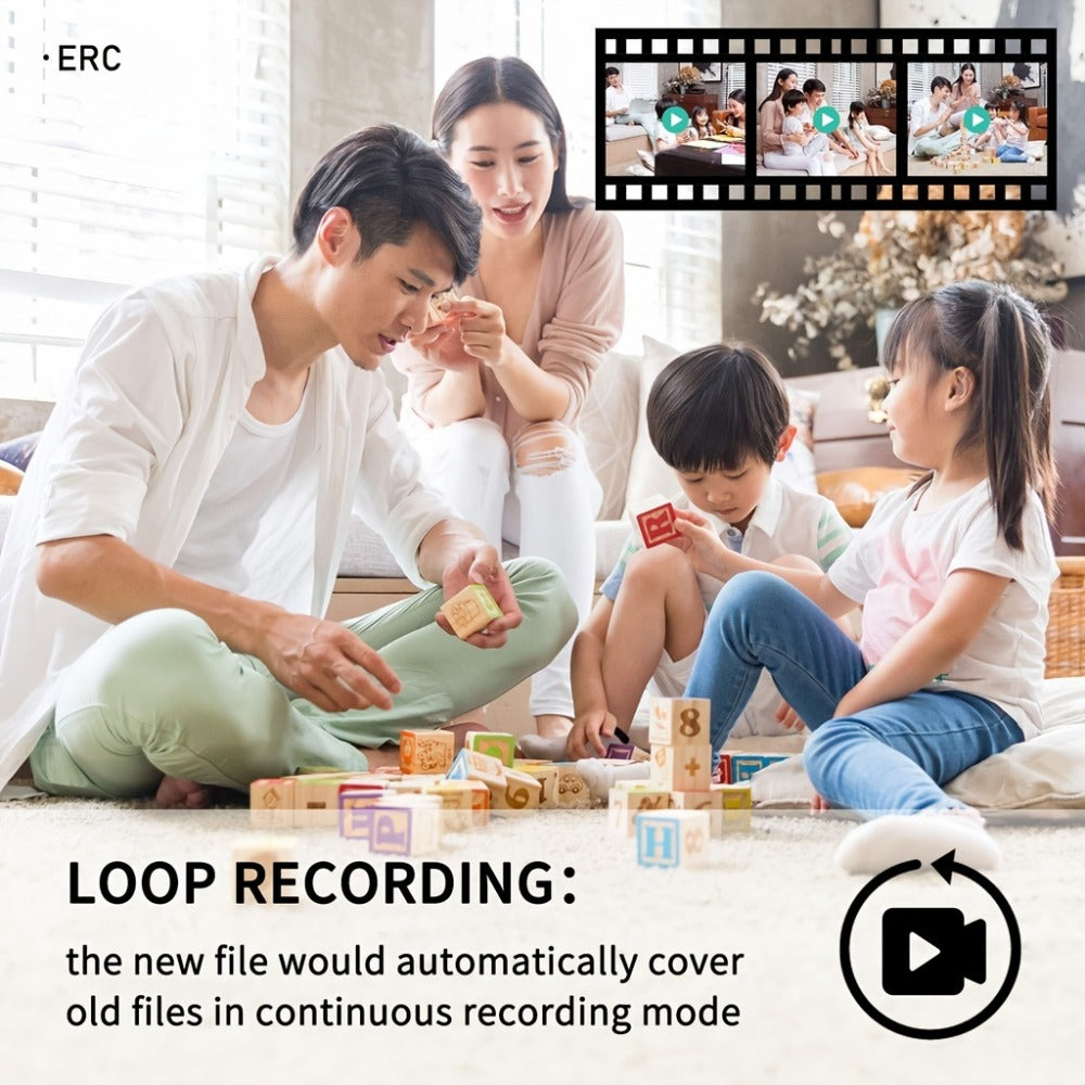 1080P HD Mini Hidden Camera Portable Body Camera Recorder Indoor Outdoor Security Surveillance Cam with Night Vision 250Hr Standby for Home Office Classroom Meeting 64GB Option Available