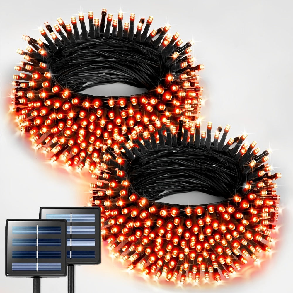 Solar LED Fairy String Lights IP65 Waterproof ¨C 40FT or 80FT with 8 Lighting Modes for Independence Day, Christmas, Wedding, Garden & Yard ¨C White, Warm White, Multi Color, Purple, Orange & Blue